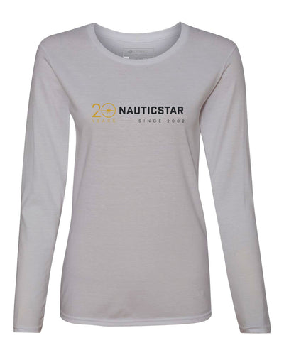 NauticStar 20th Women's Long Sleeve T-Shirt - Grey